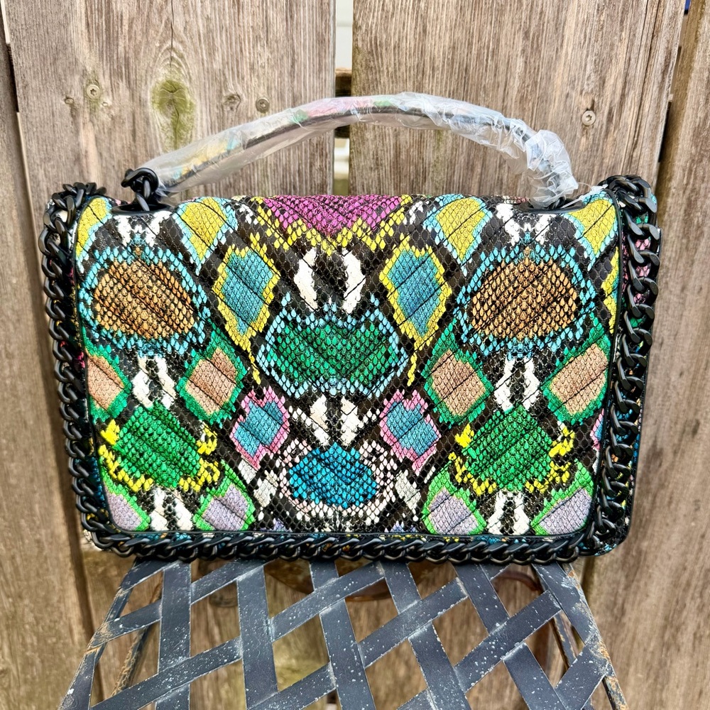 NWT ALDO Greenwald Snake Print Chain Bag